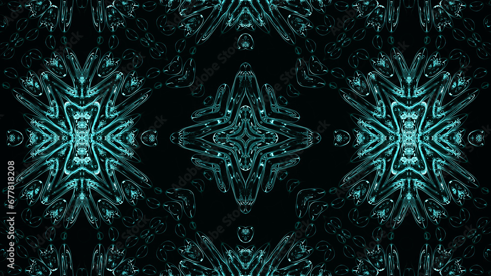 Poster abstract kaleidoscope with geometric pattern. kaleidoscopic background design. hypnotic background. 