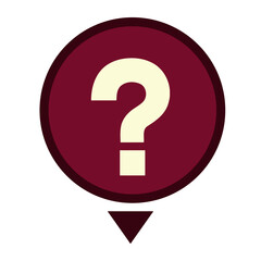 bubble with interrogation design isolated