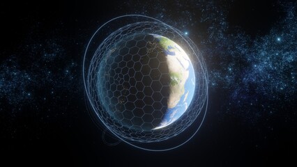 Map of the planet. World map. Global social network. Future. Blue futuristic background with planet Earth. Internet and technology.