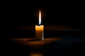 candle in the dark generated by AI technology	
