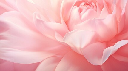 Close up macro view of pink peony flower bud. Floral background - obrazy, fototapety, plakaty