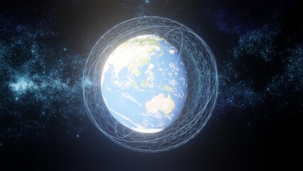 Map of the planet. World map. Global social network. Future. Blue futuristic background with planet Earth. Internet and technology.