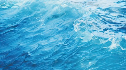 Blue water wave with natural swirl pattern texture abstract and pure in a background photograph - obrazy, fototapety, plakaty