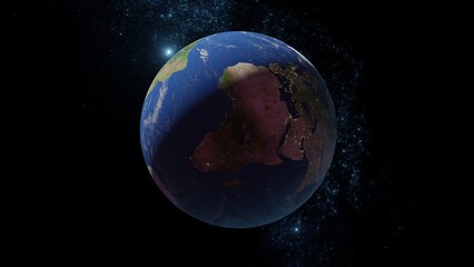 Planet Earth with clouds