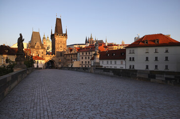 Detail of the Charles Bridge in Prague