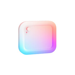 Minimalistic speech bubble in 3d style, transparent background, Generative AI