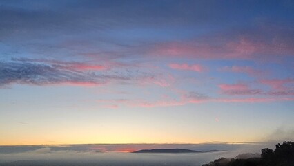 sunset in the mountains