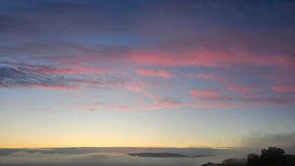 sunset in the mountains