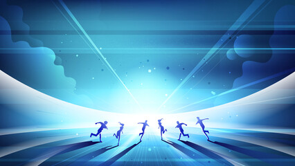 Running together into the future, Road to the future.