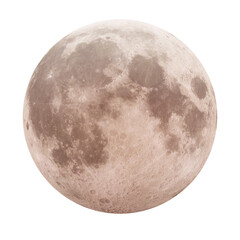 Full moon isolated on transparent