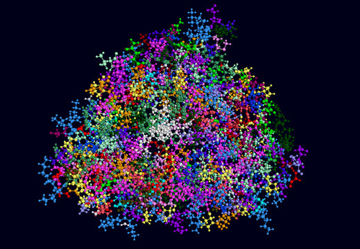 Cytochrome P450 molecule. CYP 3A4 is the most promiscuous of the human CYP enzymes. Molecular model. 3D rendering