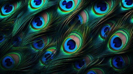Obraz premium background peacock feathers, 16:9