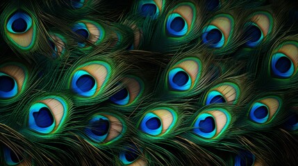 Obraz premium background peacock feathers, 16:9