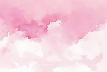 Pink watercolor background painting with abstract