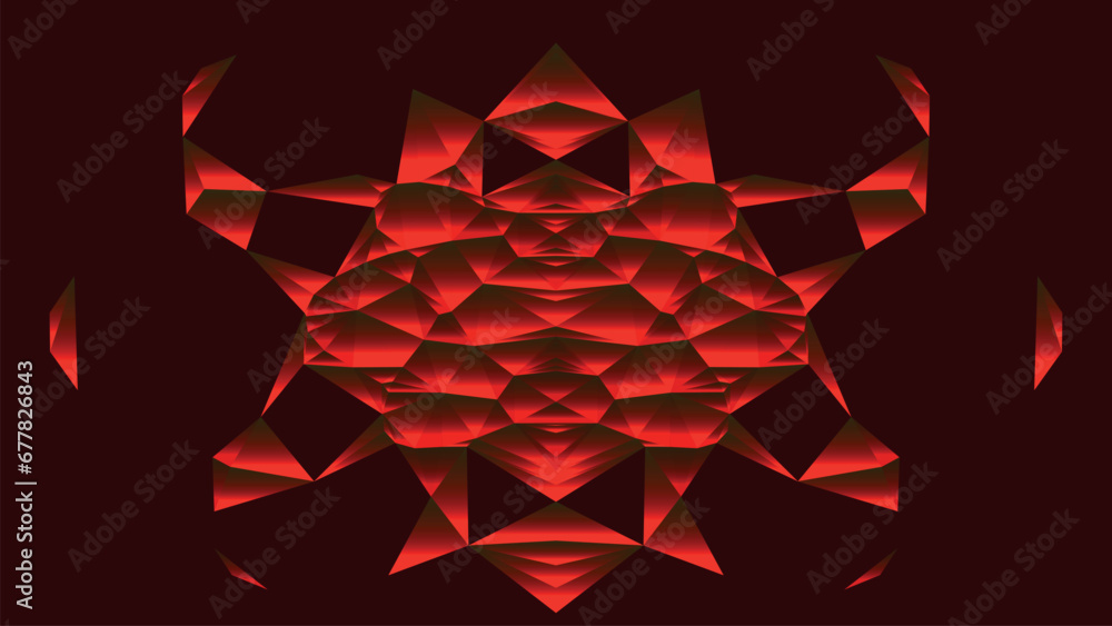 Aufkleber network connection structure. futuristic background made of triangles. connecting dots and lines. ab