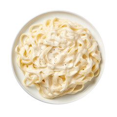Fettuccine Alfredo Isolated on a Transparent Background