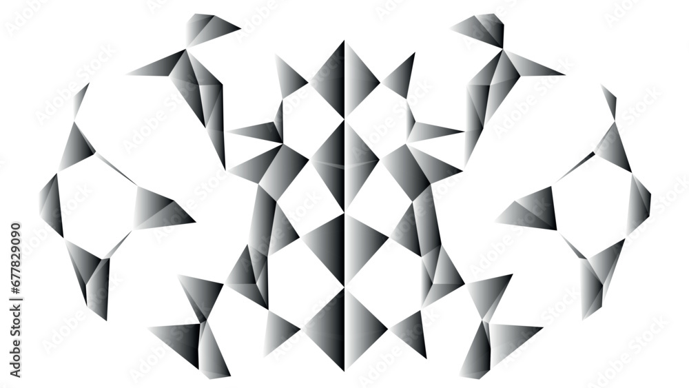 Aufkleber network connection structure. futuristic background made of triangles. connecting dots and lines. ab