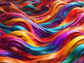 Colorful metallic waves background. Abstract lines background
