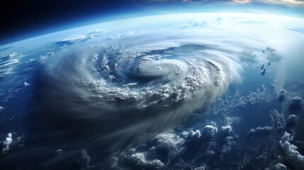 Hurricane and its storm cloud were captured from space
