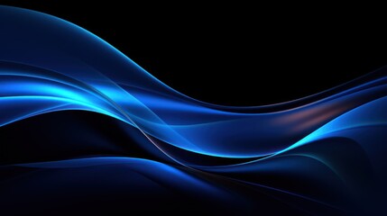 Abstract blue background with smooth lines.