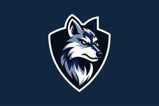 Professional Vector Wolf Mascot Logo for Sports Teams: Bold, Dynamic Emblem Design for School, College, Athletic Clubs - High-Quality, Customizable, Impactful Sports Branding