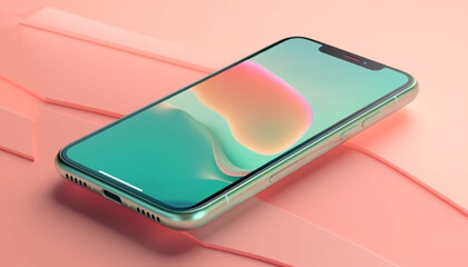 Modern smart phone with touch screen technology for global communication generated by AI