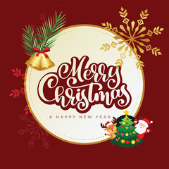 Merry Christmas poster design template