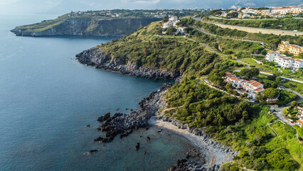 Scalea Calabria Panorama - obrazy, fototapety, plakaty