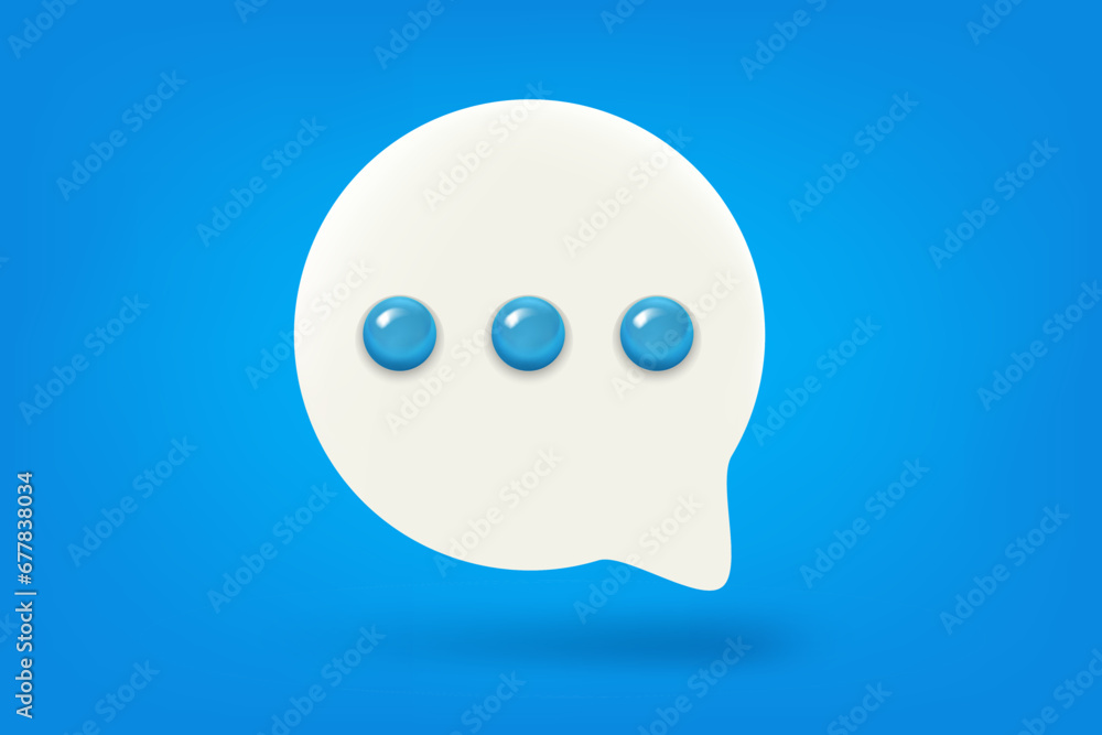 Poster two speech bubble. internet conversation concept. 3d vector illustration