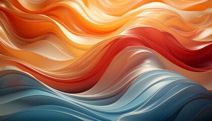 Abstract backdrop with multi colored wave pattern, modern striped design generated by AI