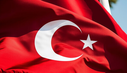 Turkish flag and success wave with support generated by AI