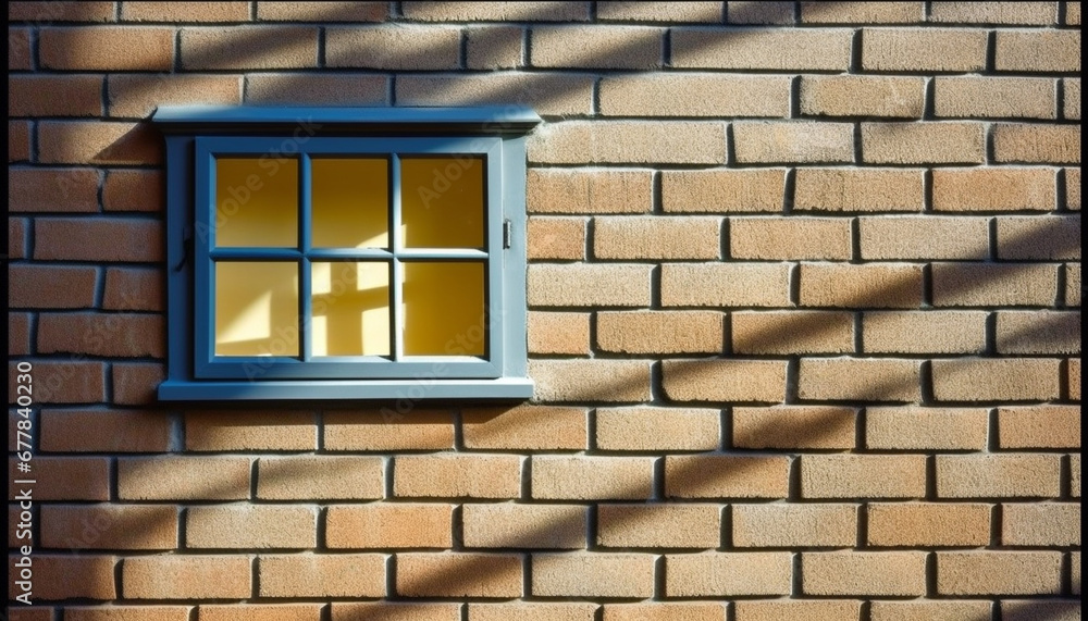 Poster abstract brick pattern on old building exterior with modern architecture generated by ai