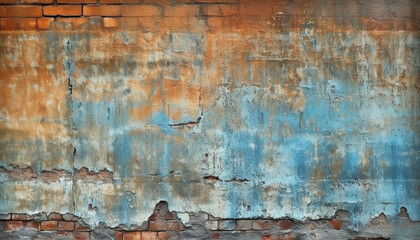 Rusty steel plate with abstract textured effect, a grunge backdrop generated by AI