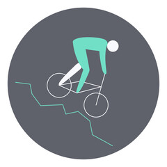 Cycling mountain bike competition icon. Sport sign.