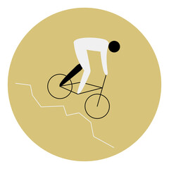 Cycling mountain bike competition icon. Sport sign.