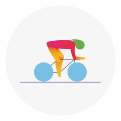 Cycling track competition icon. Colorful sport sign. - obrazy, fototapety, plakaty