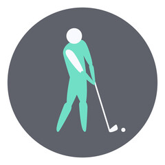Golf competition icon. Sport sign.