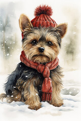 Cute Yorkshire Terrier Dog 