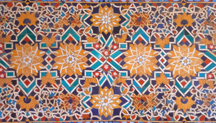 Ornate mosaic tile flooring showcases indigenous cultures' creativity and elegance generated by AI