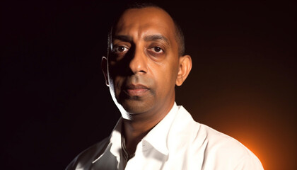 Expert athlete healthy lifestyle expertise shown in studio headshot portrait generated by AI