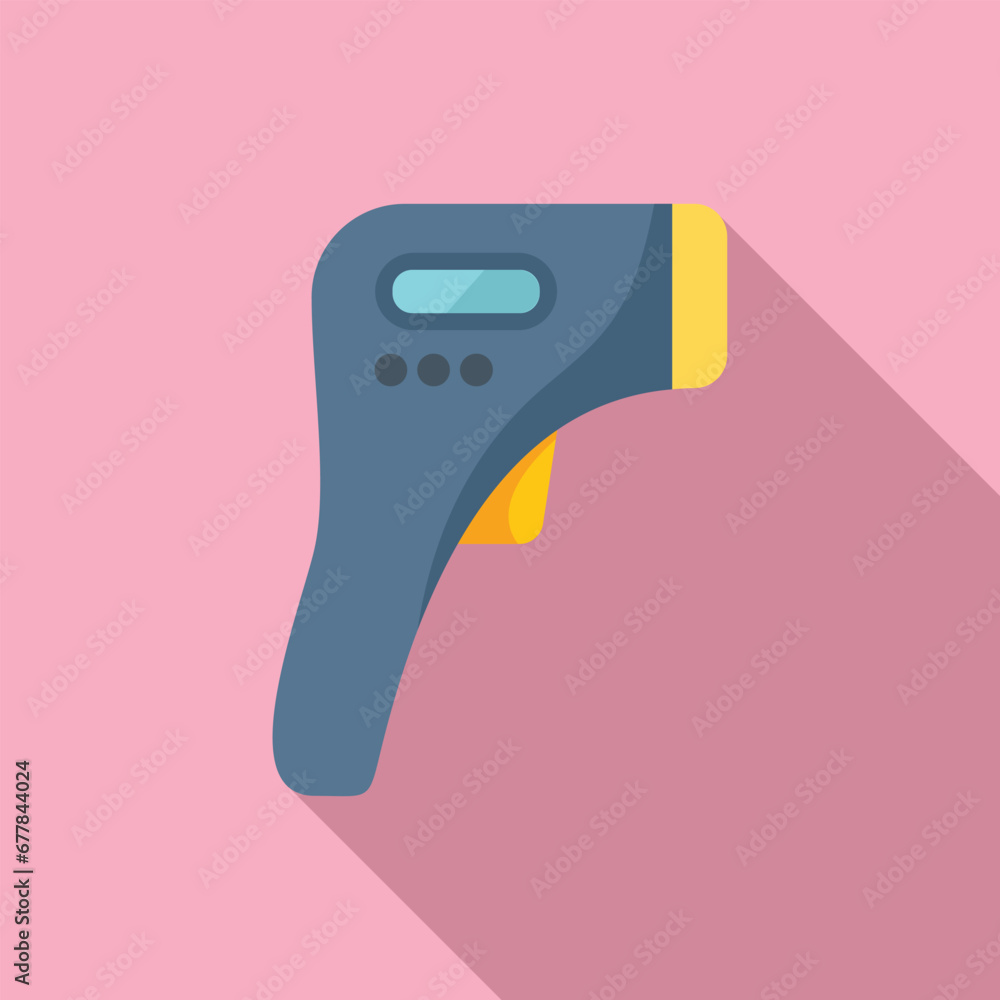 Aufkleber scan health device icon flat vector. laser thermometer. measurement tool