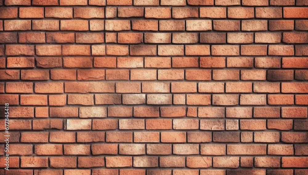 Poster abstract pattern of old brick wall in retro style design generated by ai