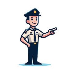 a police man vector illustrations on white background