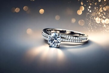diamond engagement ring generated by AI technology	