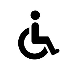 disabled sign, Wheelchair symbol - vector icon	
