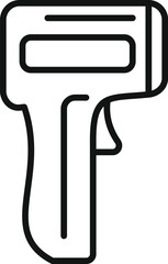 Test corona laser thermometer icon outline vector. Infrared measure. Health scanning tool
