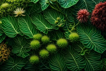 An image showcasing the intricate details of a lush and vibrant plant, capturing its natural beauty and textures, evoking the essence of a thriving and visually captivating botanical scene,.
