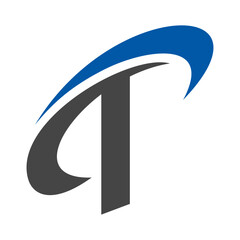 T letter swoosh logo template 3