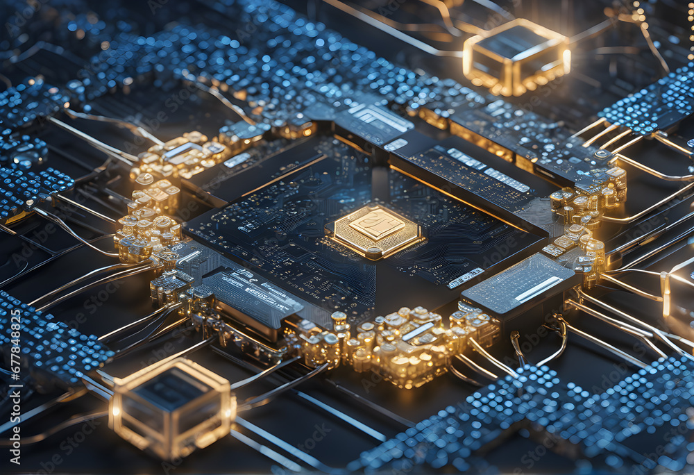 Poster electronic circuit board with processor