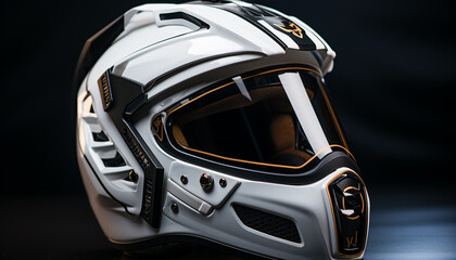 Motorcycle helmet, cycling race, extreme sports adventure generated by AI